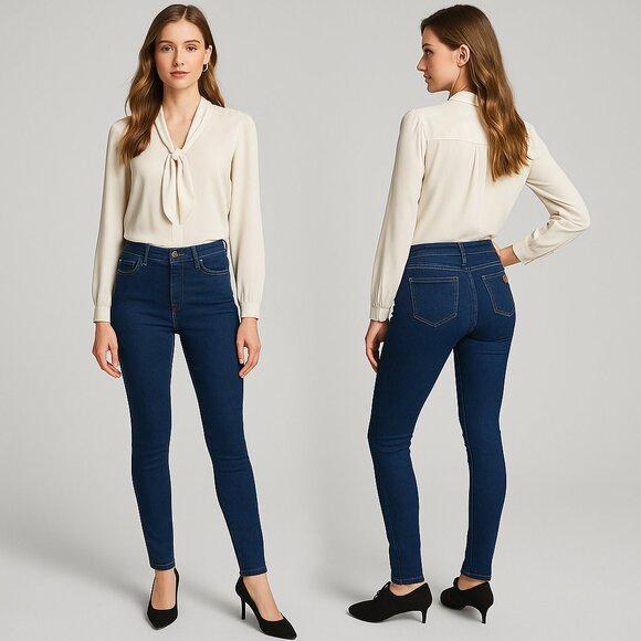 MK ✨ MICHAEL KORS Women’s Mid-Rise Izzy Skinny Jeans - Size 6 👖💎 - Picture 1 of 16